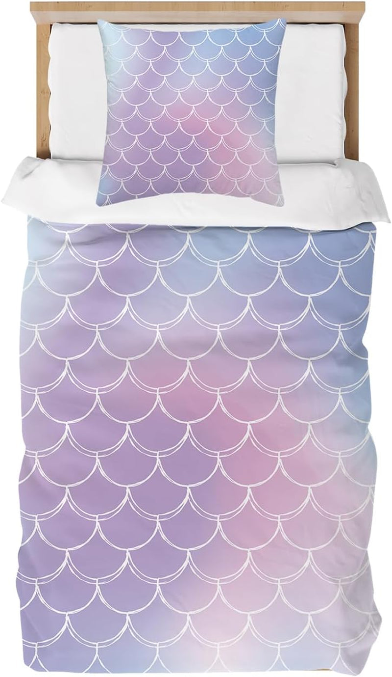 Lenjerie de pat pentru copii, Unicorn Soft, microfibre Lenjerie de pat - copii Naty Shop Solzi de sirena 135X200 Cm