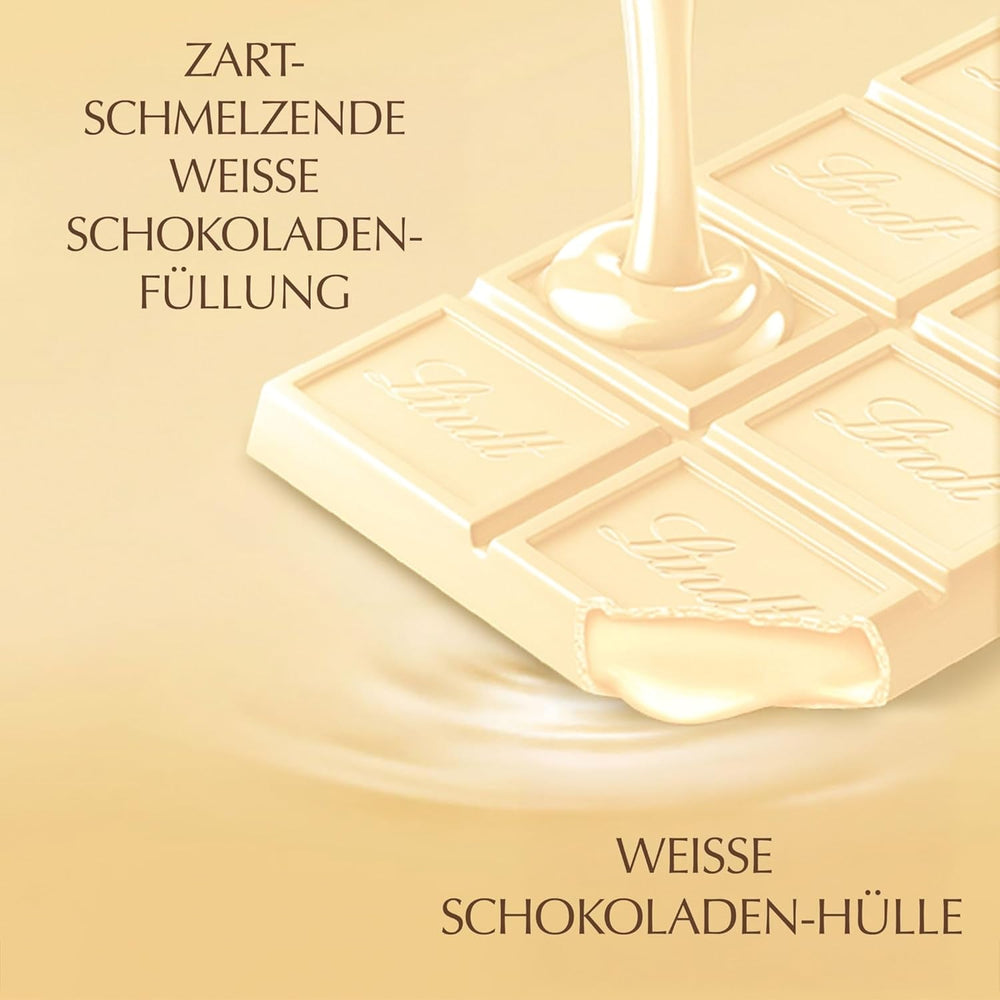 Lindt LINDOR Weiße Schokolade, 100-Gramm-Tafel Pralinen Naty Shop