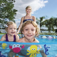 Kinderbecken Bestway FillN Fun, Sparking Sea, 122 x 25 cm, BW55028, Mehrfarbig, 122 x 122 x 25 cm