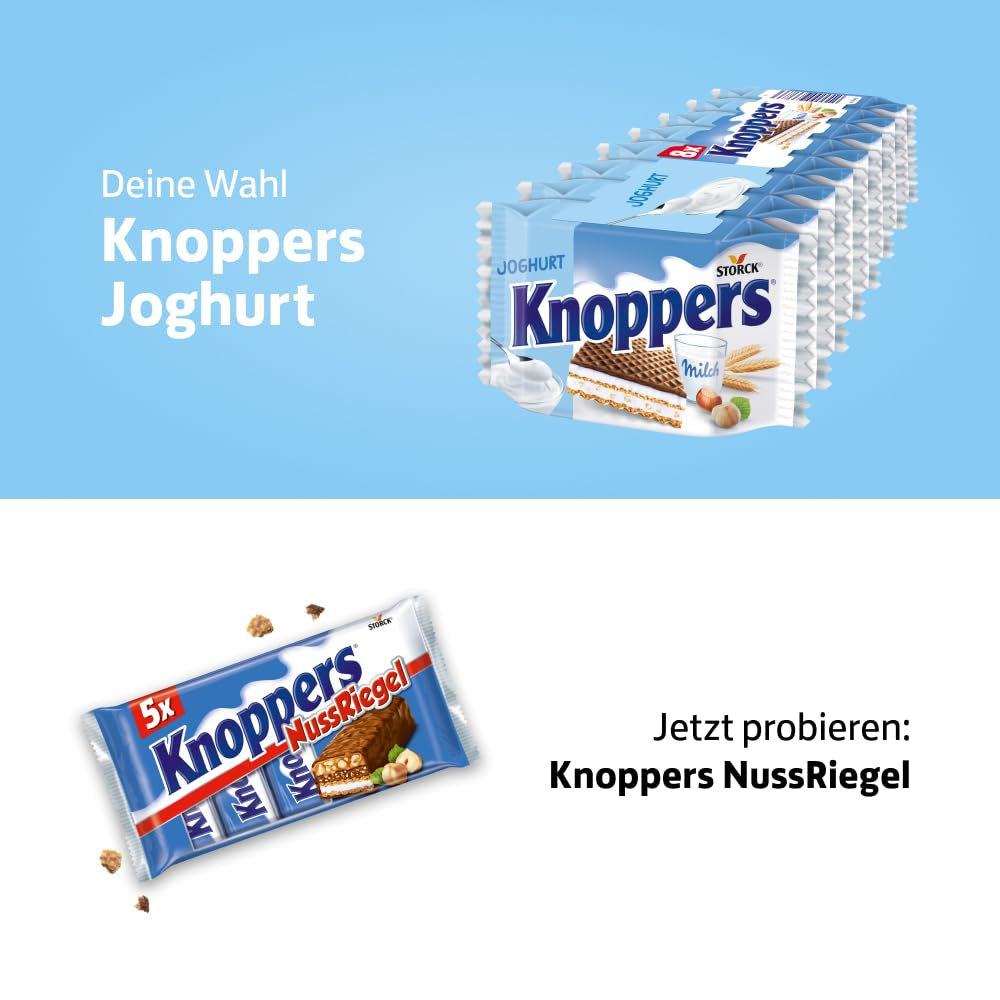 Joghurt – 4 x 200 g – Waffelscheiben gefüllt mit Joghurt und Nougatcreme, Haselnüssen und Kakao