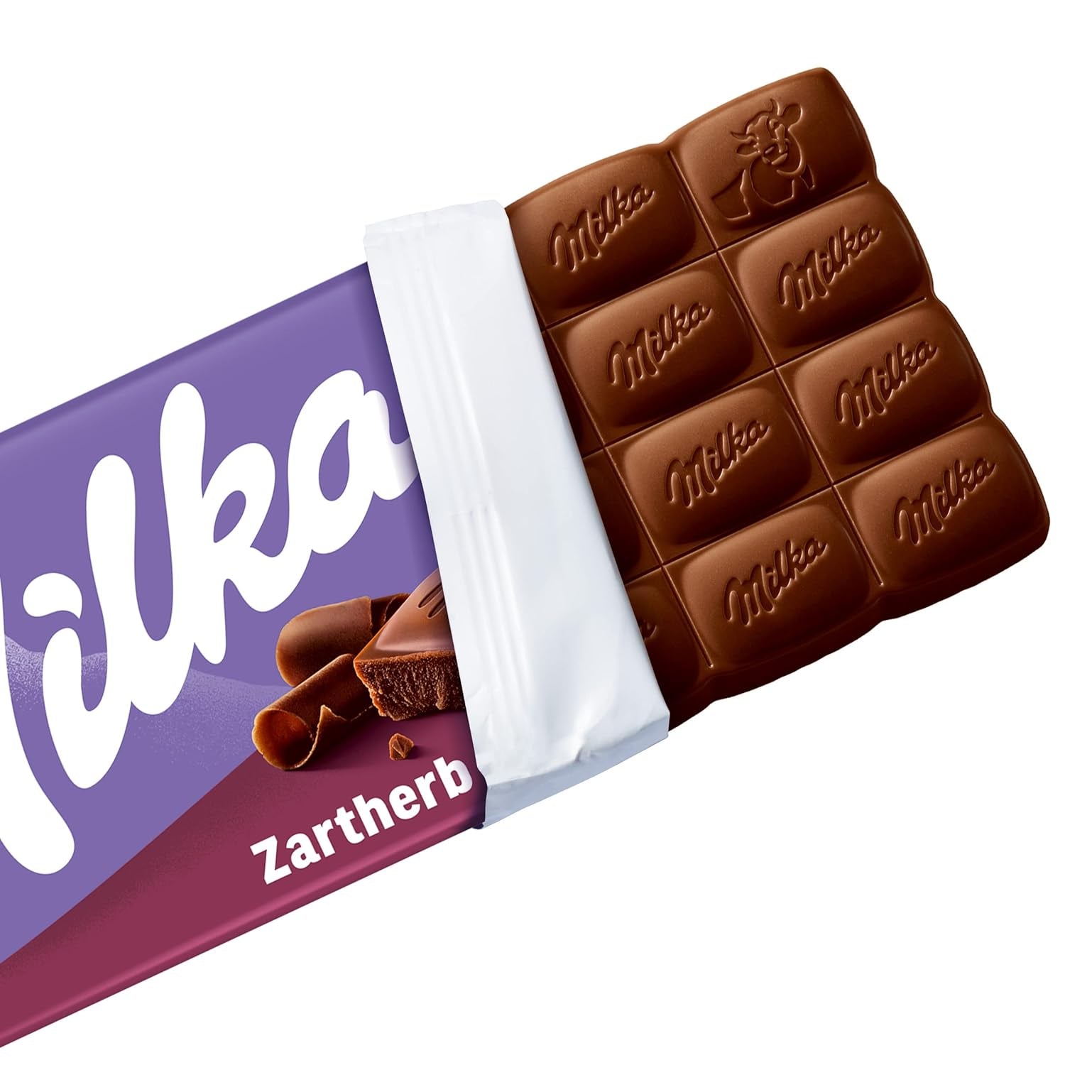 Milka Zartherb - Alpenbittermilchschokolade mit zarter Kakaonote im Multipack - 25 x 90g
