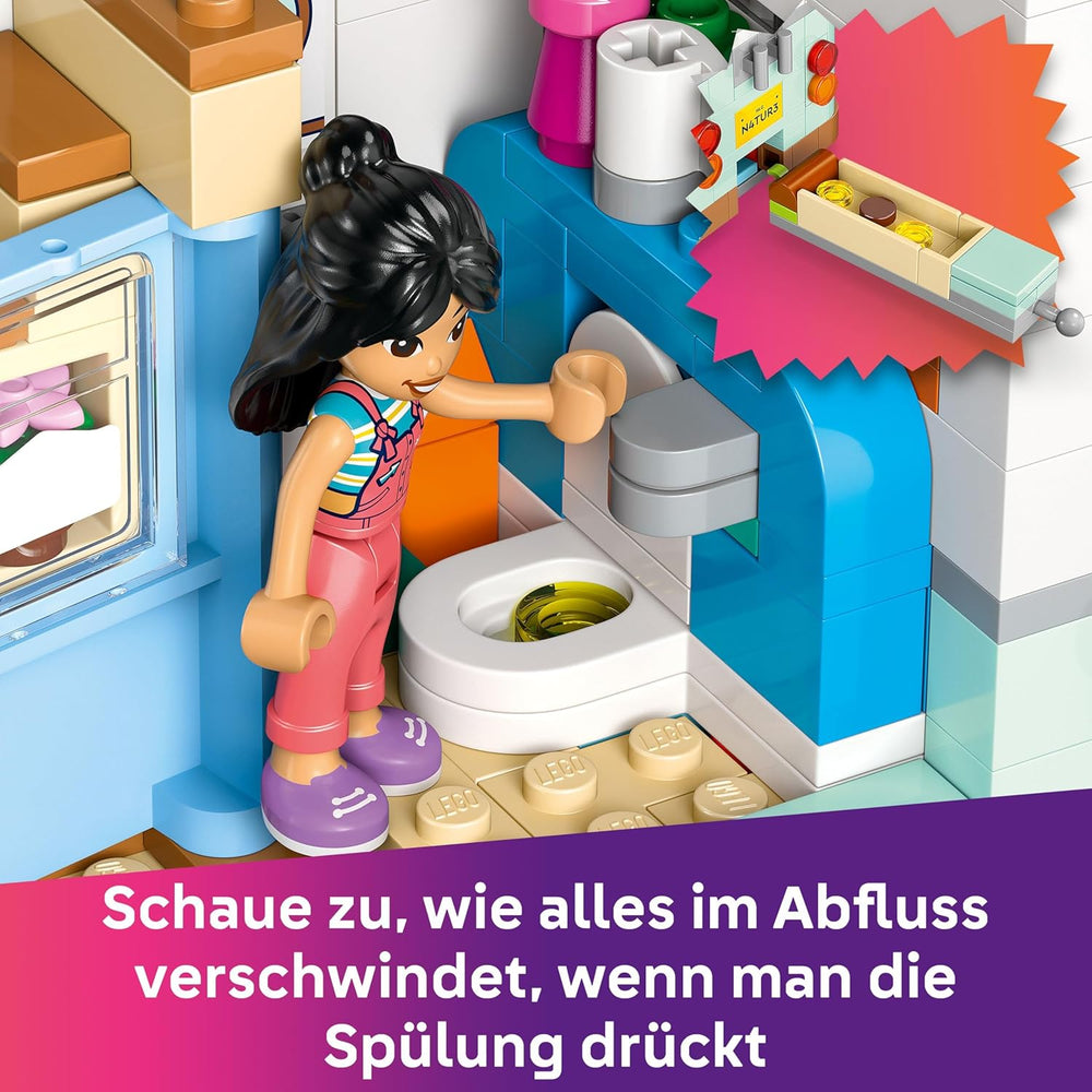 LEGO Friends Wohnmobil, Bauset für Rollenspiele mit einem Spielzeug Wohnwagen, Geschenk für Mädchen ab 7 Jahren, kreatives Spielset mit 3 Minifiguren und Ferretchen Tierfigur 42663