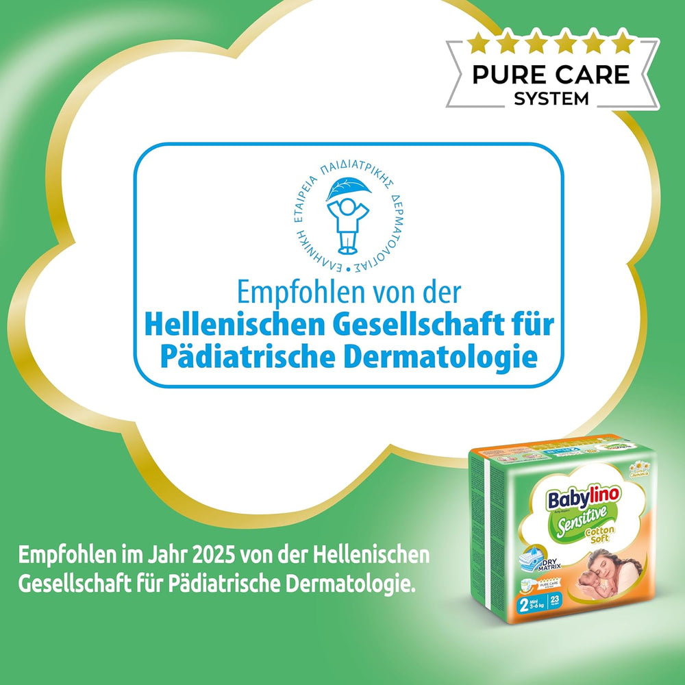 Windeln für empfindliche Babys, Größe 2, Mini (3-6 kg), 192 Windeln