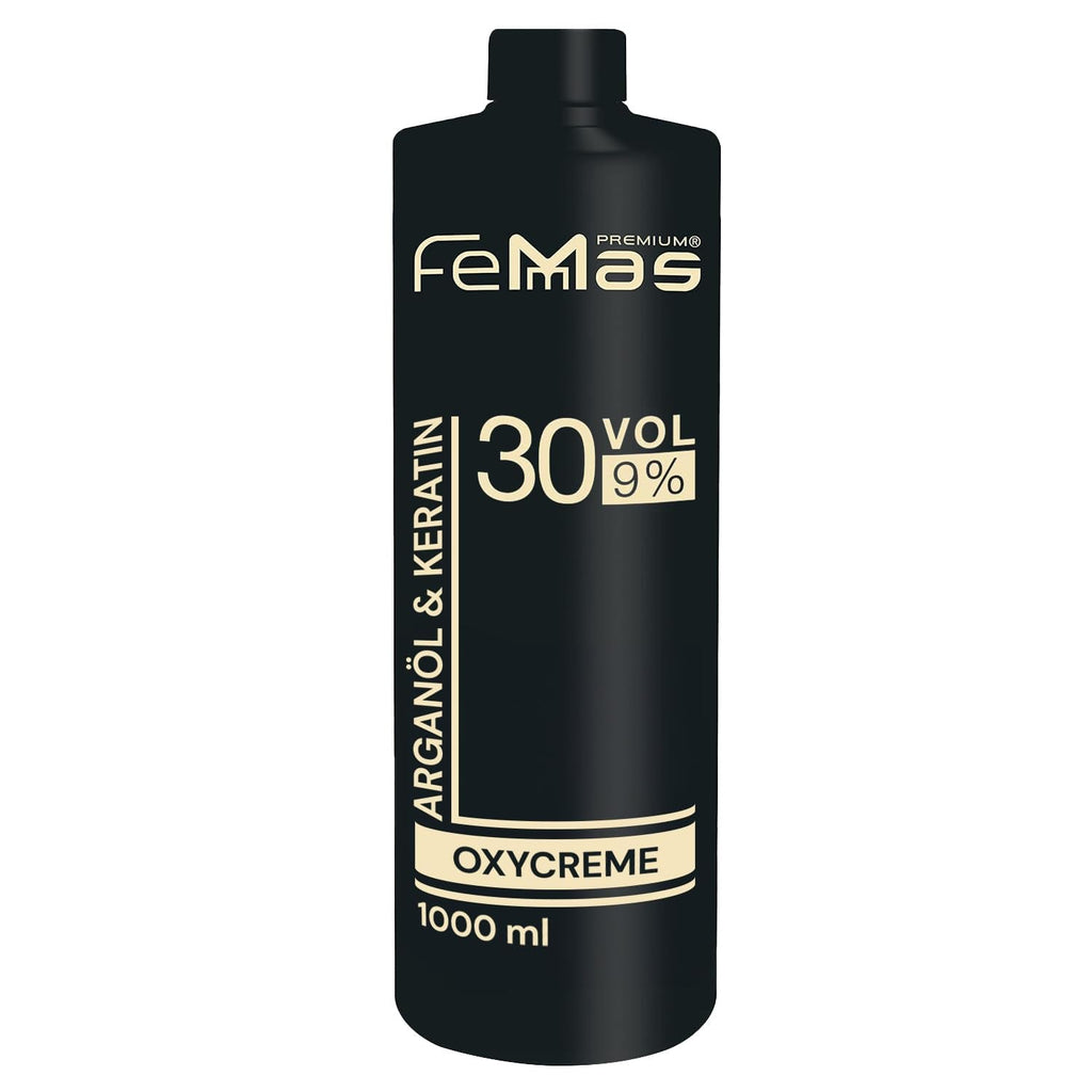 FemMas Oxycreme in 6% 1000 ml I Agent oxidant pentru colorarea și vopsirea părului I Aplicare ușoară și fixare optimă I Dezvoltator pentru rezultate uniforme în calitate de salon I Dezvoltator pentru colorarea părului Vopsea pentru par Naty Shop 9 1 litru (1 pachet)