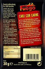 - Chili con Carne Gewürzmischung | Würzmischung für Chili con Carne, vegetarisches Chili ohne Carne | Für 4-6 Portionen Vegan, ohne Geschmacksverstärker | 30 g im Beutel