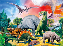 Ravensburger puzzle pentru copii - 10957 Printre dinozauri - Dino puzzle pentru copii de 6 ani și peste, cu 100 de piese în format XXL Puzzle Naty Shop