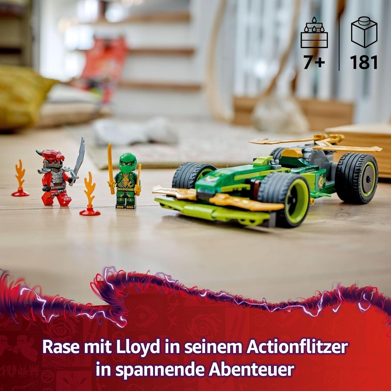 LEGO NINJAGO Lloyd's Action Speedster – Spielzeugbauauto mit 2 Minifiguren zum Rollenspiel, Bauspielzeugauto für Kinder – Geschenk für Jungen und Mädchen ab 7 Jahren 71828 Bausets Besuchen Sie den LEGO-Store