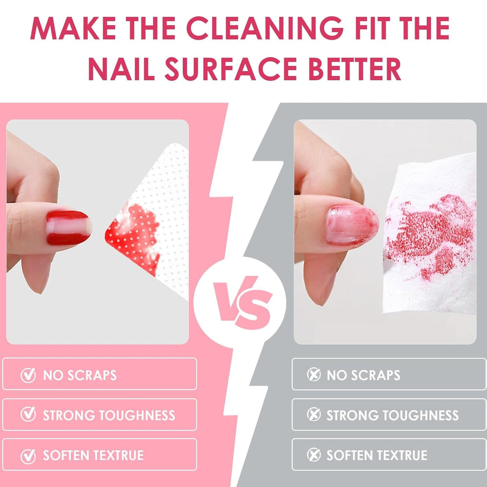 330 Stück Fusselfrei Nägel Wattepads, Fusselfreie Nageltücher, Nagel Wischtücher Wattepads, Nagellack Entfernen Für Cleaner Gelnägel Nail Wipes Pads (Weiß)