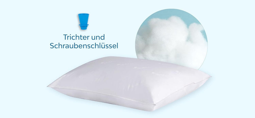 Mediflow 5205 Perna de apă originală într-un pachet dublu 50X70Cm, alb Perne standard Naty Shop