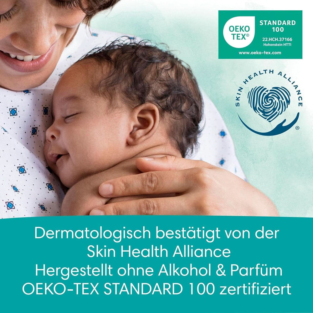 Pampers Harmonie Aqua Feuchttücher, Feuchttücher, die dabei helfen, den natürlichen pH-Wert der Haut wiederherzustellen, leichte Lotion mit 99 % Wasser Baby-Feuchttücher Naty Shop