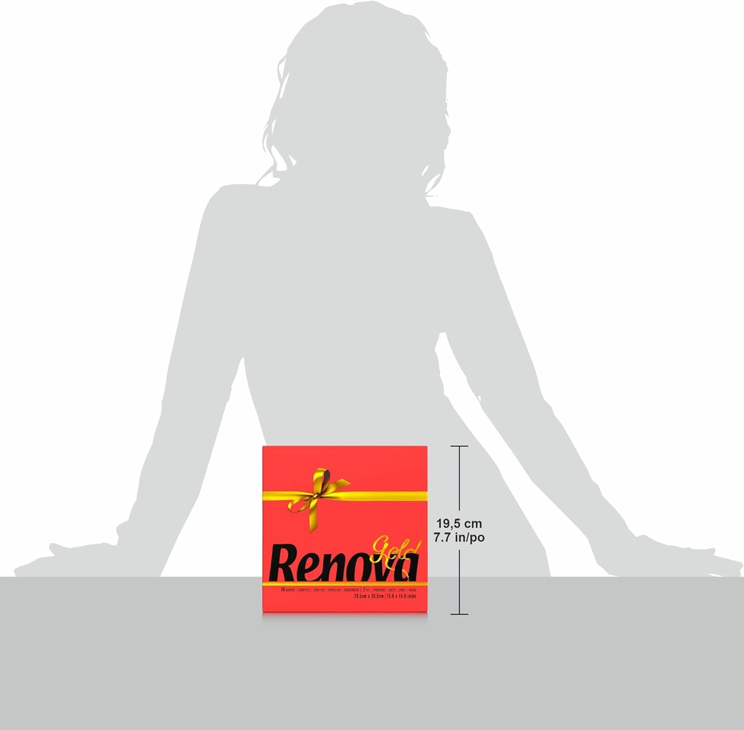 Șervețele de hârtie Renova roșu auriu - 40 de șervețele