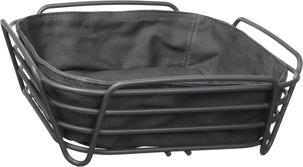 Blomus -DELARA- coș de pâine mărimea L, pătrat, pungă detașabilă din material textil, design elegant, 26 x 26 cm, culoare Moonbeam (64075) Cutii depozitare alimente Naty Shop Magnet O mărime