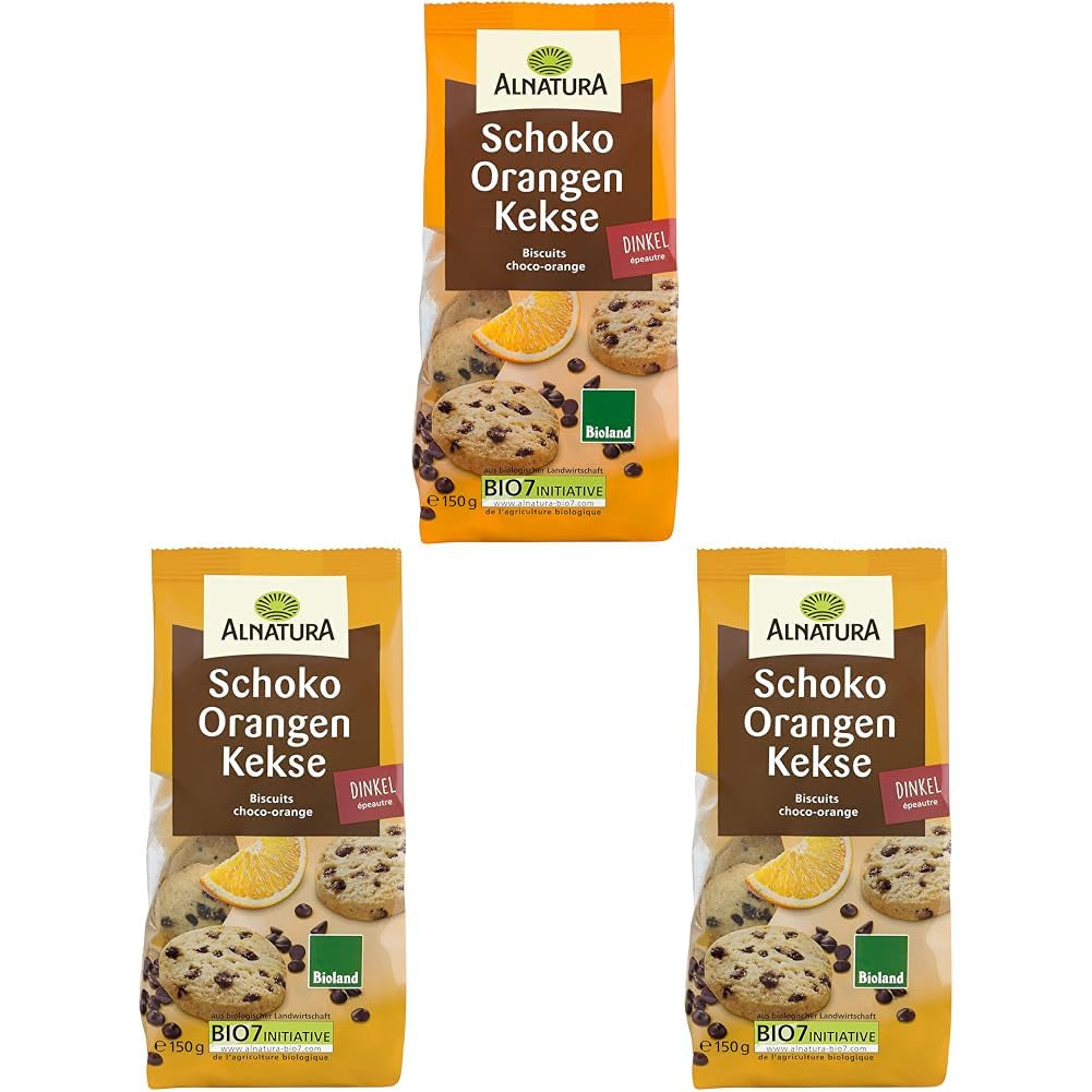 Fursecuri bio cu ciocolată și portocale, 150g