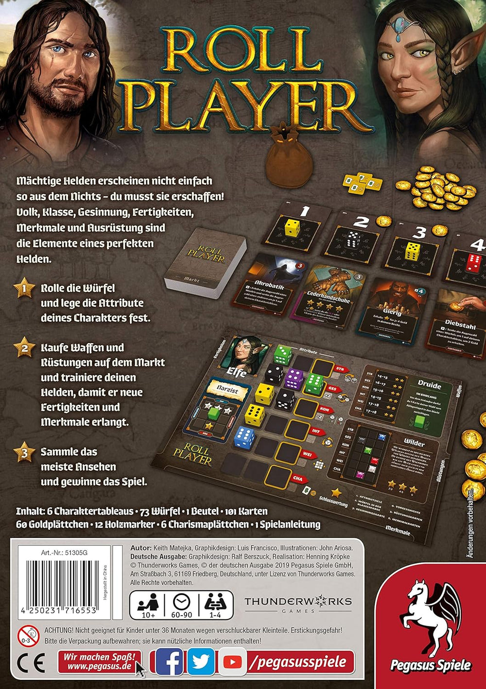 Pegasus Spiele 51305G - Rollspieler (deutsche Ausgabe), farbig