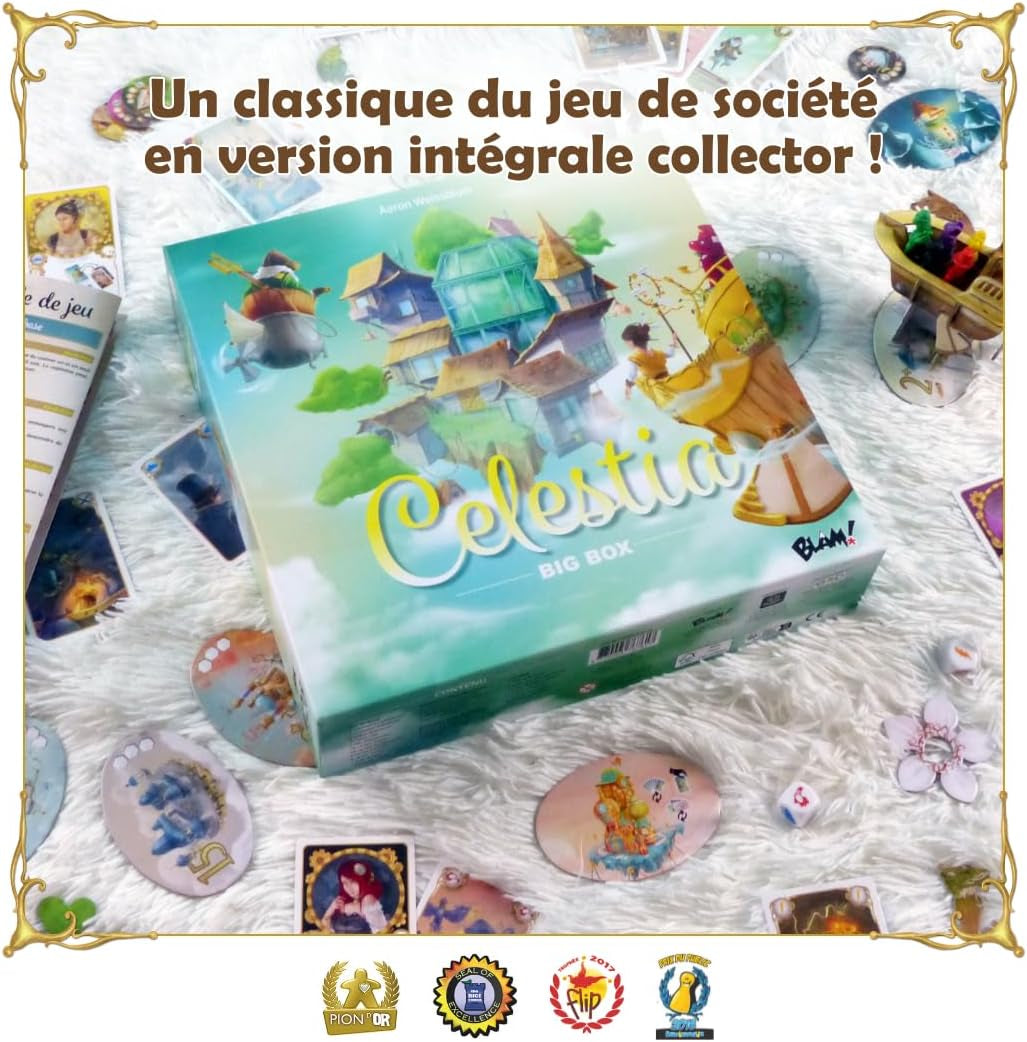 Beschuldigen! Celestia Big Box • Komplettes Basisspiel für Sammler + 2 Erweiterungen, Familienbrettspiel – für 2 bis 6 Spieler – ab 8 Jahren – 30 Minuten