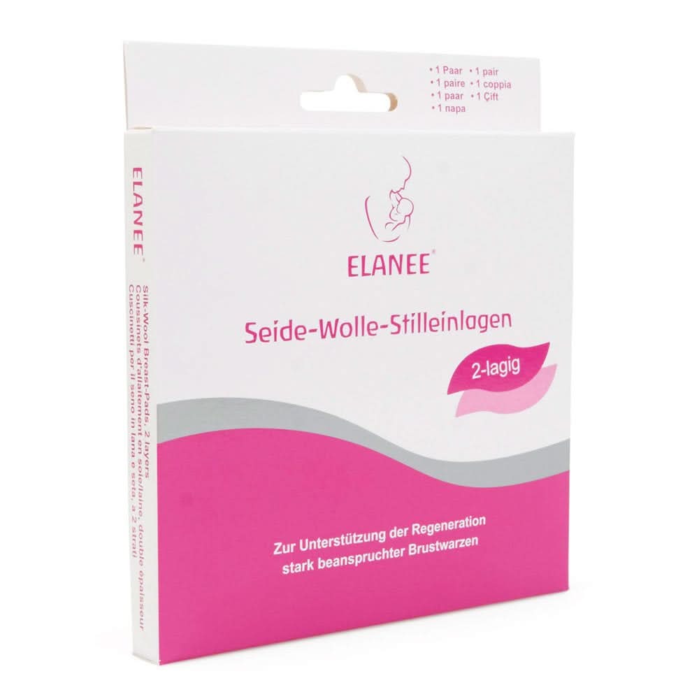 ELANEE Stilleinlagen aus Seidenwolle (2 Lagen) - Handwaschbare Stilleinlagen - Sanft für stark strapazierte Brustwarzen Zubehör Essen und Stillen Bebe Naty Shop