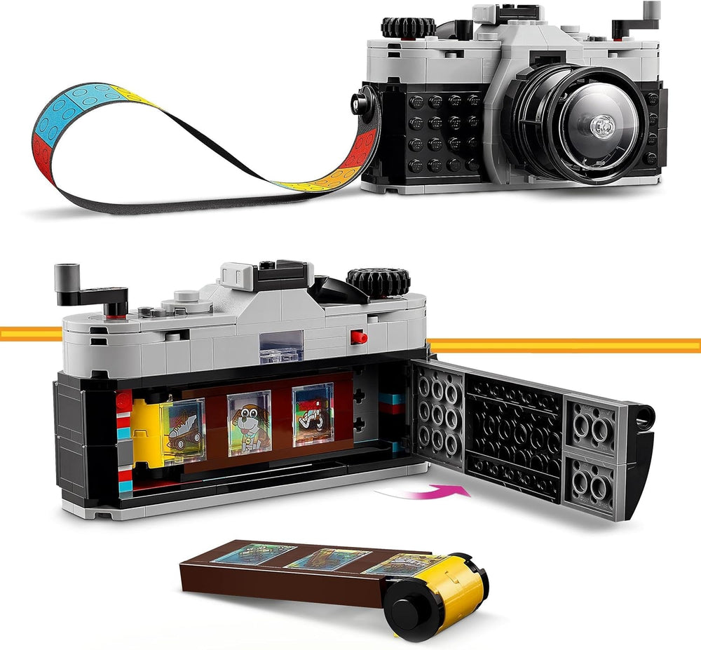 LEGO Creator 3-in-1-Retro-Kameraspielzeug, Camcorder, Fernseher, Schreibtischdekoration für Kinder oder Schlafzimmerzubehör, Fotogeschenke für Mädchen und Jungen ab 8 Jahren 31147 Bausets Besuchen Sie den LEGO-Store