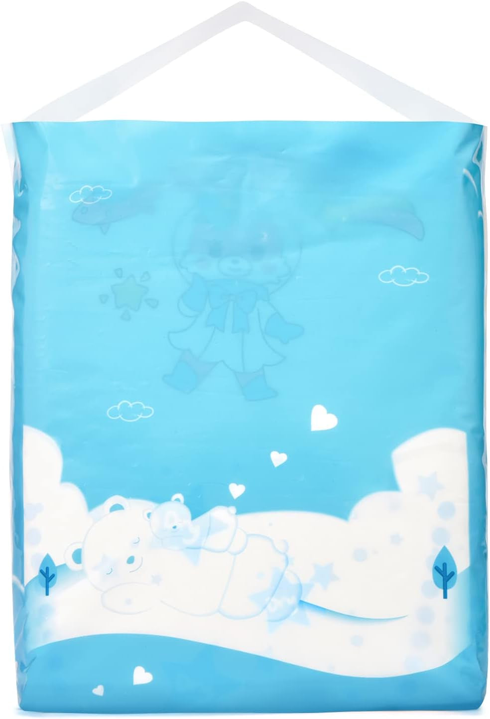 Bedruckte Windeln für Erwachsene, 5500–5800 ml, 2er-Pack, 3 Drucke, zufällige Auswahl – Astro Babies (L)