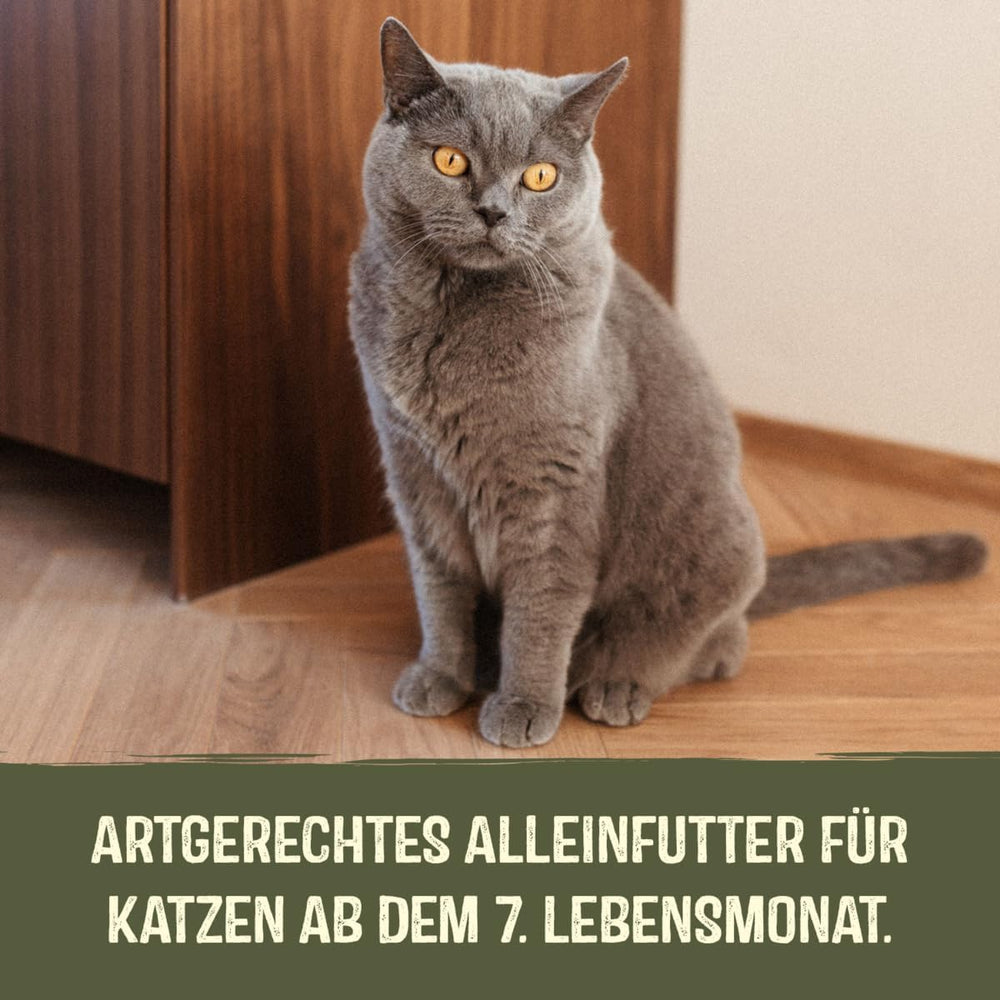 GimCat Near Nature Trial Mix Pachet de 12 - Hrană umedă fără cereale pentru pisici de la 7 luni, cu o rețetă adecvată speciei și specifică prăzii - 12 pliculețe (12 x 85 g)