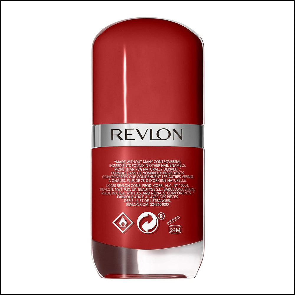 Revlon Ultra HD Snap Nagellack, langlebige vegane Formel, schnell trocknend und vollständige Deckkraft in einer Schicht, Farbe (8 ml), Rot und Schwarz (014), Unisex