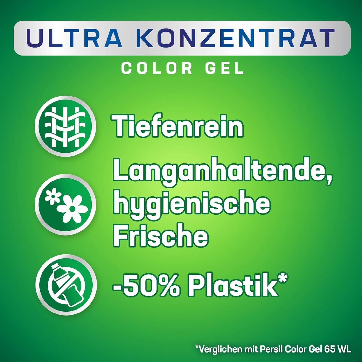 Persil Ultra-Konzentrat-Farbwaschmittel (2 x 65 Wäschen), hochkonzentriertes Flüssigwaschmittel mit Deep Clean Plus-Technologie gegen die schwierigsten Flecken. Rufe Naty Shop Waschmittel