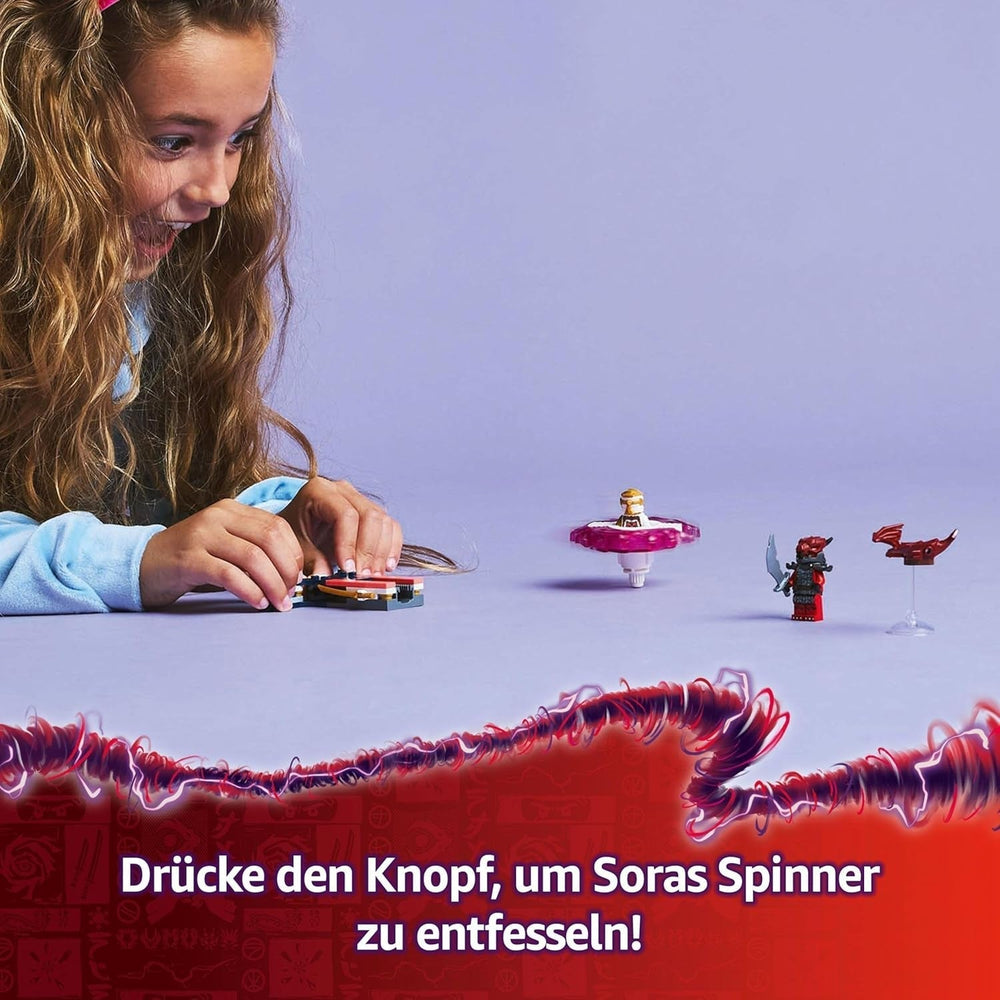 LEGO NINJAGO Soras Drache Spinjitzu-Spinner – Action-Ninja-Spielzeug mit 2 Minifiguren – Kleines Spielset für Kinder – Geschenkidee für Jungen und Mädchen ab 6 Jahren 71824 Bausets Besuchen Sie den LEGO-Store