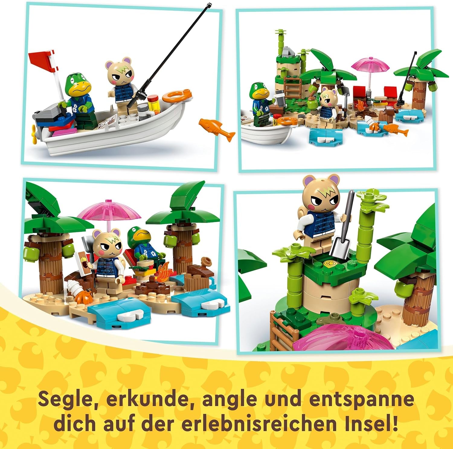 LEGO Animal Crossing Käptens Island Bootstour, kreatives Spielzeug für Kinder mit 2 Minifiguren aus der Videospielserie inklusive Huschke, Geschenk für Mädchen und Jungen ab 6 Jahren 77048 Bausets Besuchen Sie den LEGO-Store