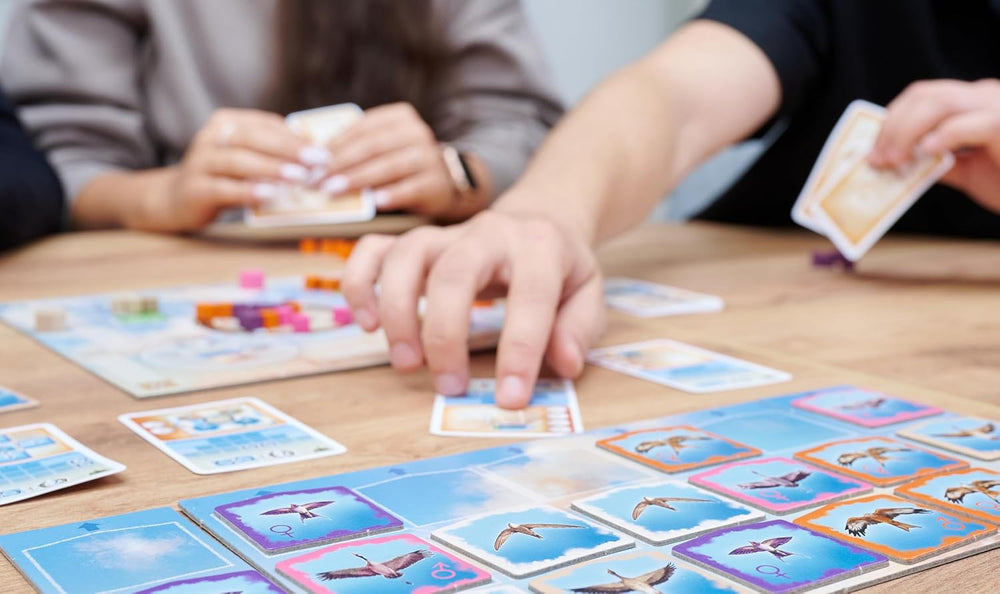 Zoch Above the Clouds – ein strategisches Zugvogelrennen mit Manöverkarten, interessanten Flugformationen, klugem Timing, ein Brettspiel für Strategiebegeisterte und Familien, Kinder und Erwachsene ab 10 Jahren