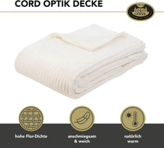 Gözze Wohnzimmerteppich in Samtoptik, 150 x 200 cm, weiße Wolle, 40067-00-150200 Betten und Decken Besuche den Gözze-Store