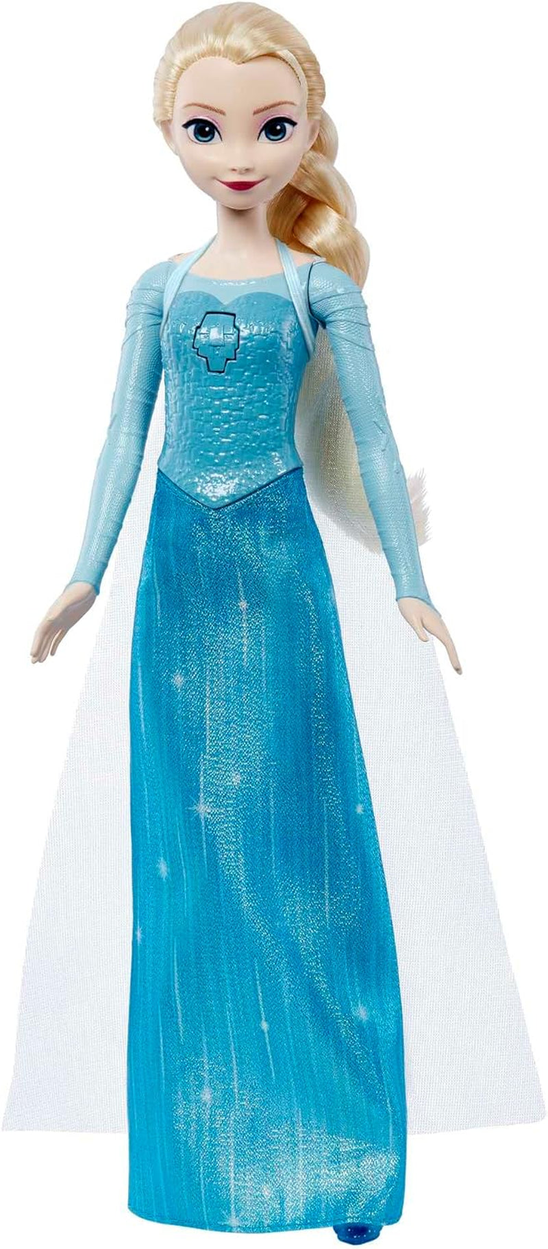 Disney The Ice Queen Elsa Doll, The Ice Queen Doll, păr blond pieptănat, mobilă, pantofi detașabili, cadouri Disney, jucării de la 3 ani, HLW47 Papusi Naty Shop Păpușă Elsa Hmg33