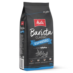 Melitta Barista Classic Espresso, Boabe de cafea întregi 1kg, Nemăcinate, Boabe de cafea pentru espressoare automate, Prăjire puternică, Intensitate 5 (Pachet de 2)