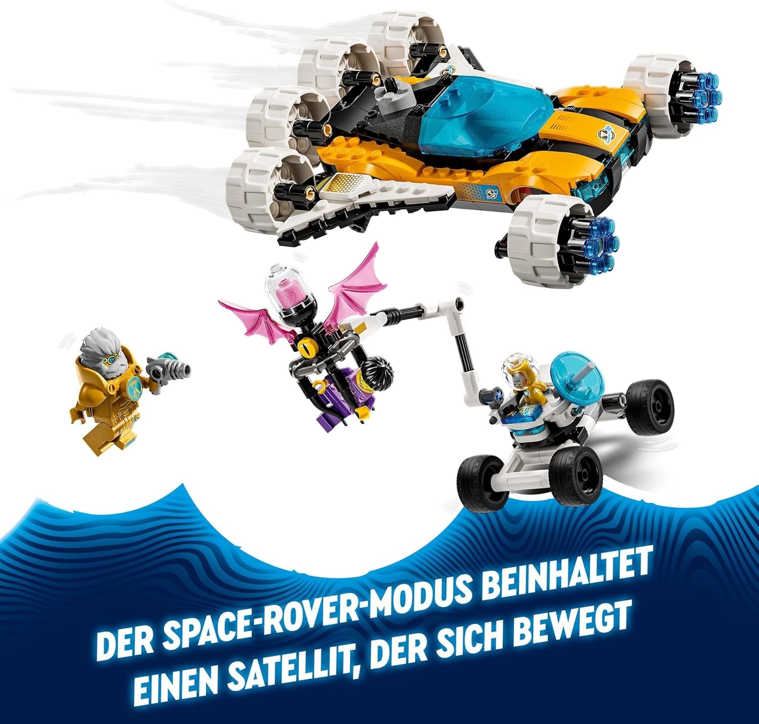 LEGO Dreamzzz 2-in-1-Spielzeugauto oder Space-Shuttle-Set „Mr. Oz‘ Weltraum-Buggy“ enthält Mr. Oz, Albert und Jayden als Minifiguren, Weltraumgeschenk für Kinder ab 8 Jahren, 71475 Bausets Besuchen Sie den LEGO-Store