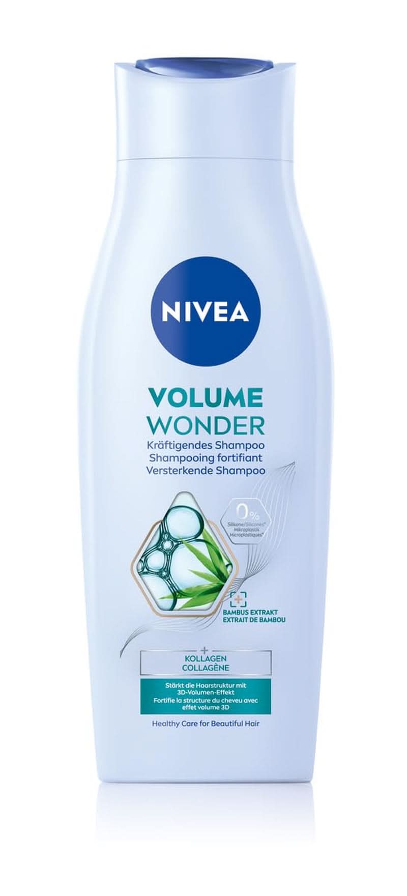 NIVEA Volume Wonder Kräftigendes Shampoo, Volumenshampoo, 50 ml Dusche und Bad Naty Shop 400 ml