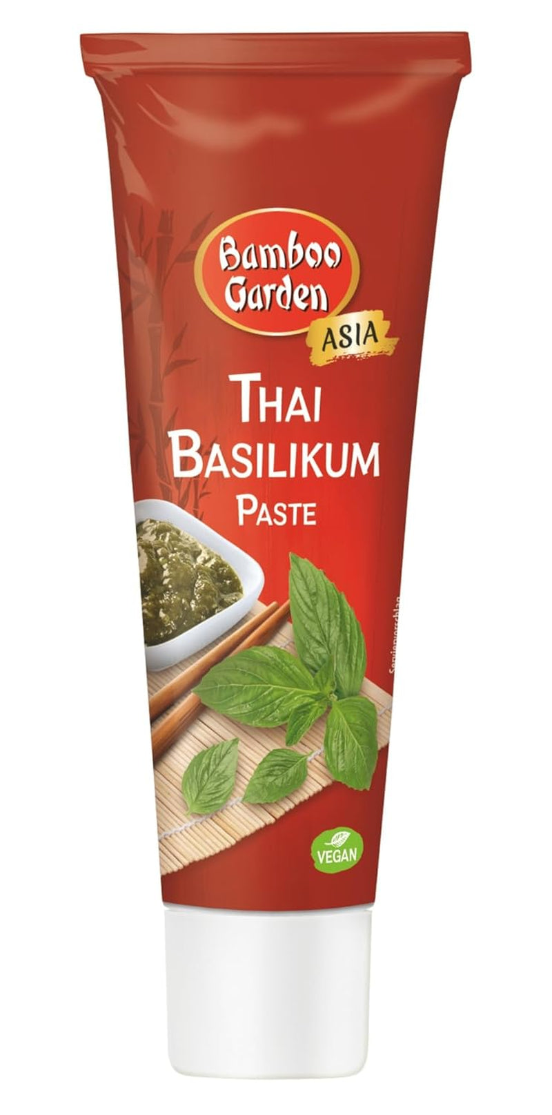 Bamboo Garden – Thai-Basilikum-Paste | Für Currys, Suppen, Saucen oder Dressing | Vegan | 45 g in der Tube