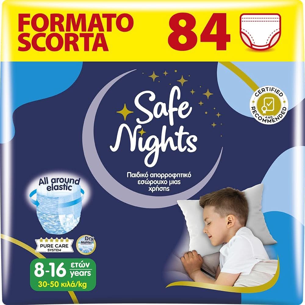 Safe Nights Boy, Windeln für die Nacht, verschiedene Größen Mutter und Kind Naty Shop Boy Größe L (84 Stück)