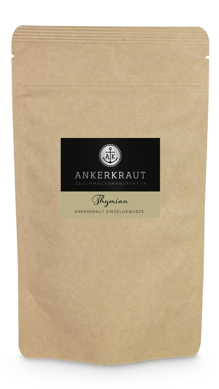 Ankerkraut Thymian, gerebelt, mediterranes Gewürz, 30g im Korkenglas