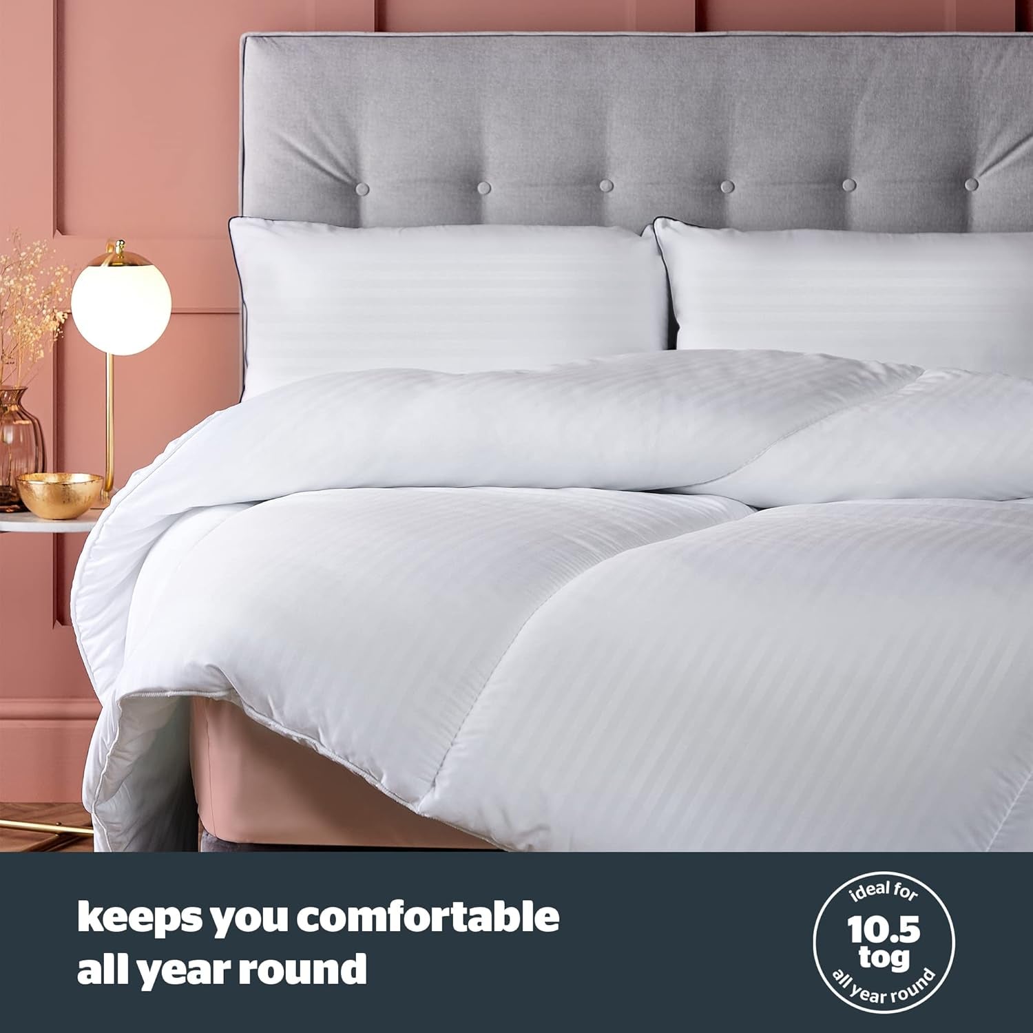 Bettdecke Silentnight Hotel Collection 10,5 Tog – Doppelbett, Polyester, weiß Bettdecken und Steppdecken Naty Shop