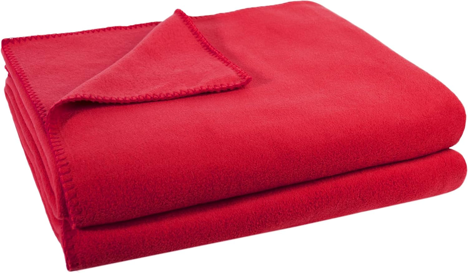 Zoeppritz Decke in der Farbe: Rot, Aus 65 % Polyester, 35 % Viskose hergestellt, Größe: 160X200 Cm, 103291-235-160X200