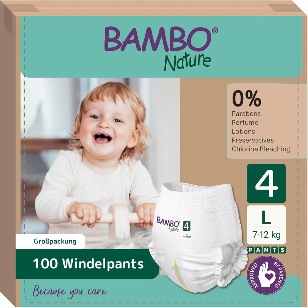Bambo Nature Babywindeln, Größe 6 (15+ kg) – Monatsbox mit 90 Stück | Säuglingswindeln mit verbessertem Auslaufschutz | Maximaler Komfort und Freiheit für aktive Kinder | Dermatologisch getestete Windeln