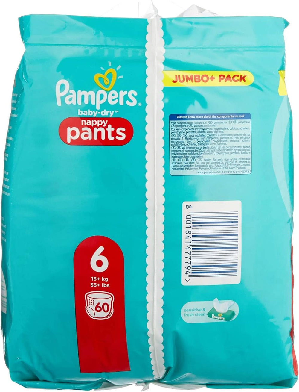 Pampers Baby-Dry Pants, Windelhose, weiß, Größe 6, 60 Windeln Mutter und Kind Naty Shop