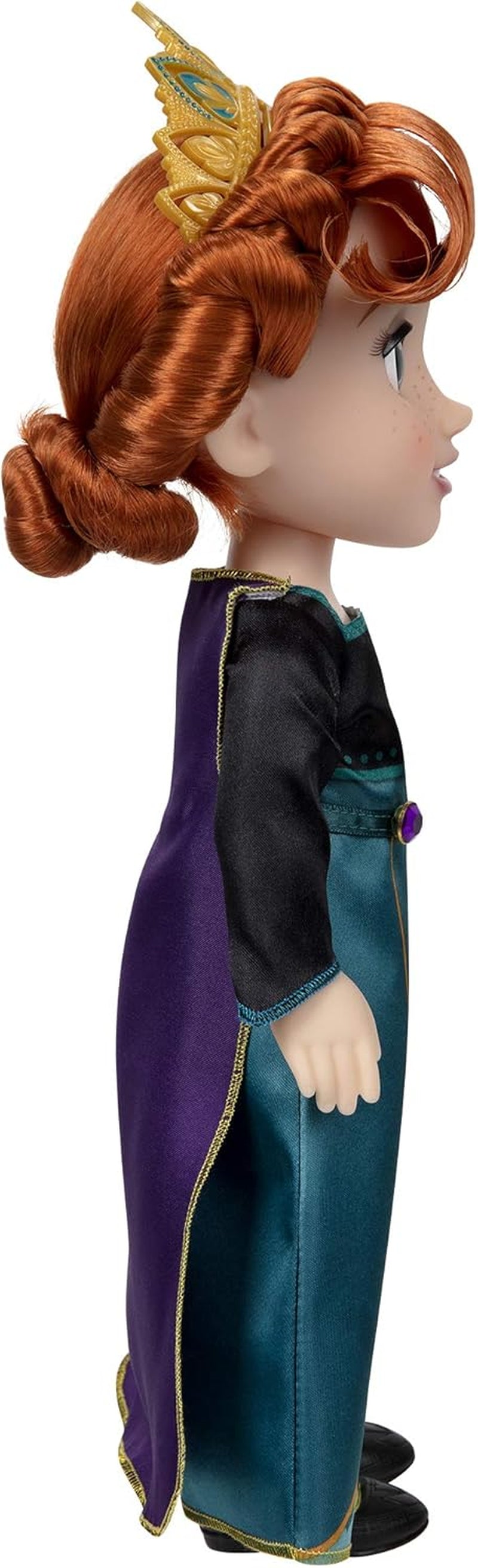 Die Eiskönigin 2 Disney Anna-Puppe – 35 cm große, bewegliche Puppe im kultigen Modekleid mit dem Wappen von Arendelle und der Tiara für zusätzlichen Spielspaß, für Mädchen ab 3 Jahren