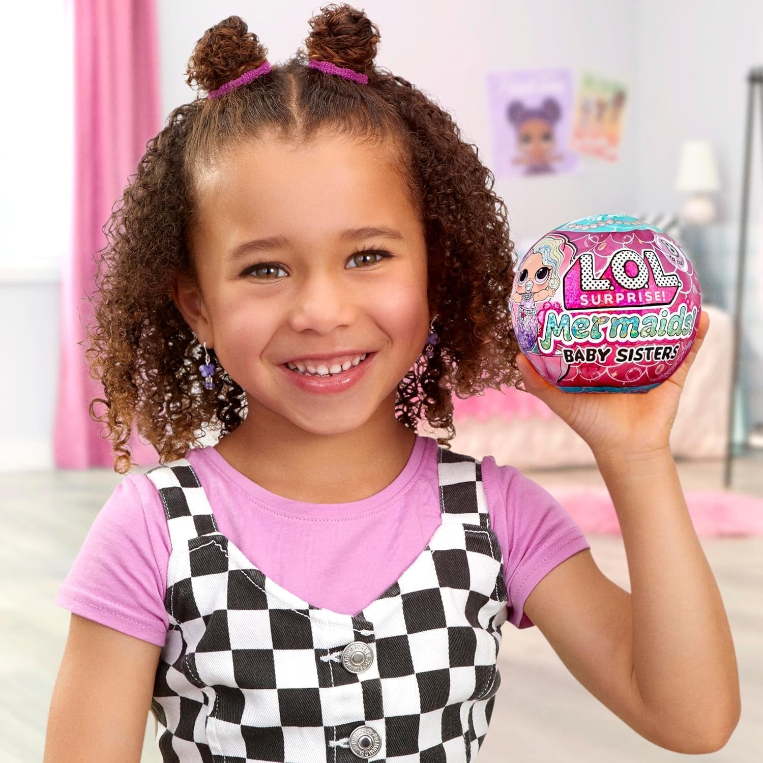 L.O.L. Surpriză! Mermaids Baby Sisters - Cu cozi care își schimbă culoarea, Selecție surpriză, Conține 1 păpușă cu accesorii drăguțe, Colecționează toate cele 8 păpuși, Pentru copii cu vârsta peste 4 ani (pachet de 2) Papusi Naty Shop