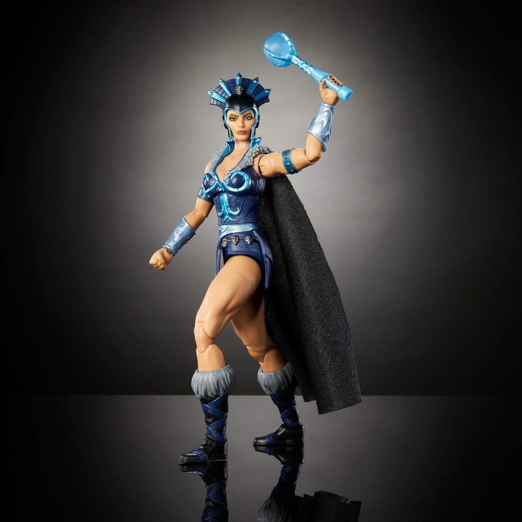 Masters of the Universe Masterverse Action Figure Aprox. 18 Cm înălțime, New Eternia Evil-Lyn, MOTU Toy Villainess, Sorceress, 30 puncte de mișcare, baghetă cu glob de cristal, JBP77 Action figures Naty Shop