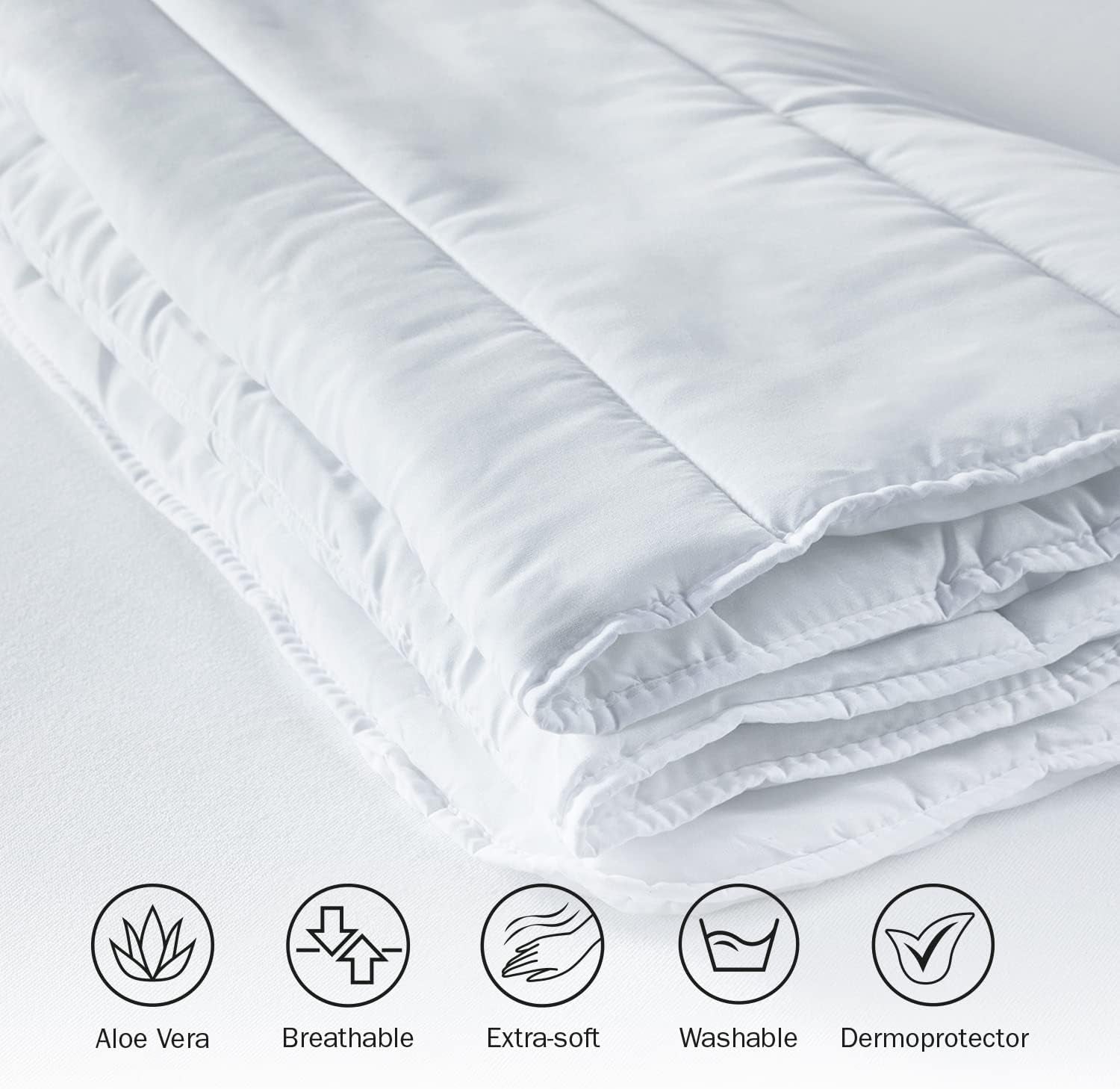 Pikolin Home Fasersteppdecke, milbendicht, Frühling, Sommer, 150 g, Steppdecke, hypoallergen, atmungsaktiv, verschiedene Größen, RF07 Steppdecken und Steppdecken Naty Shop