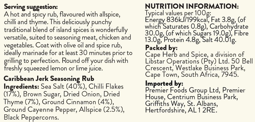 Rub Caribbean Jerk, 100g