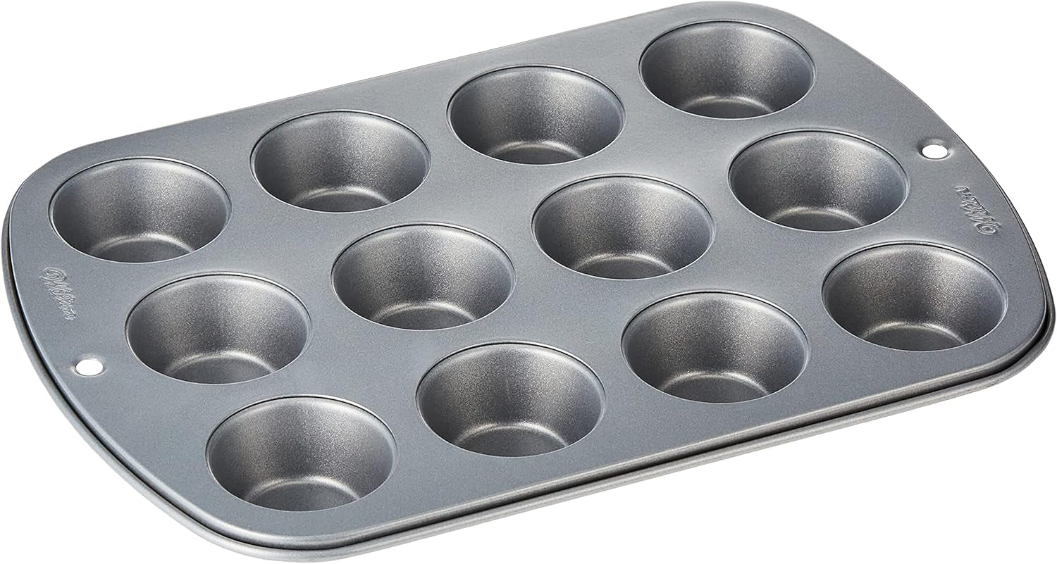 Wilton 24 Er Mini-Muffinbackform, Antihaftbeschichte, Silber Formen und Backbleche Naty Shop 3,27 x 21,05 x 28,72 cm
