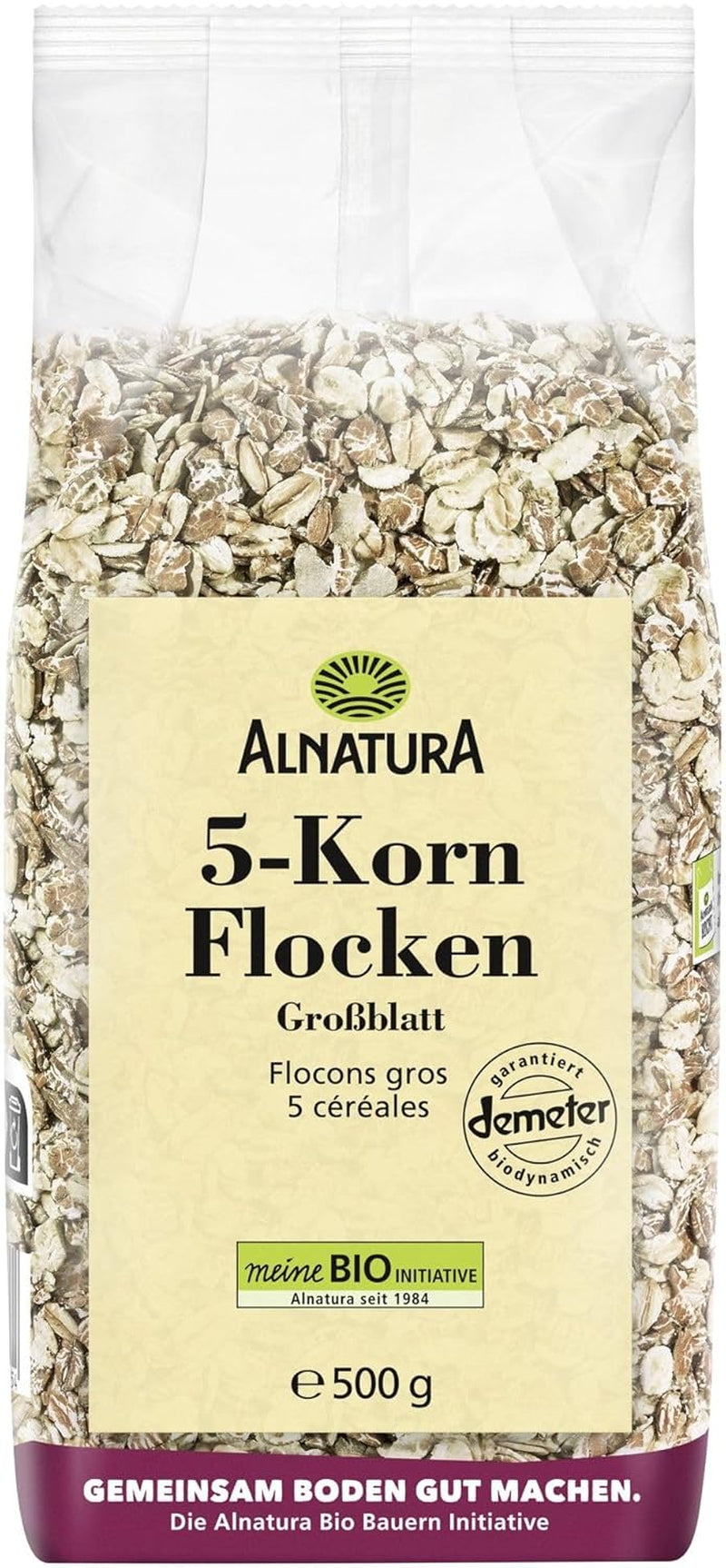 Demeterflocken aus 5 Körnern, 500 g