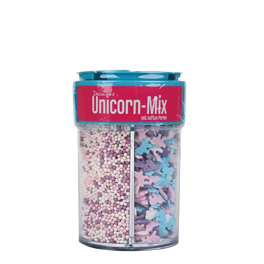DECOCINO Party Mix, perle de zahăr, decorațiuni de stropit, confetti, 95 grame Naty Shop Mix Unicorni