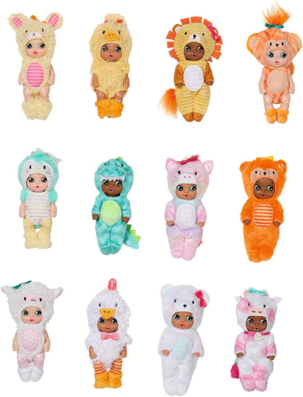 BABY Born Suprise bebeluși animale, mini păpușă cu haine de animale cu scutec, certificat de naștere și biberon, 904633 Zapf Creation Papusi Naty Shop Singur