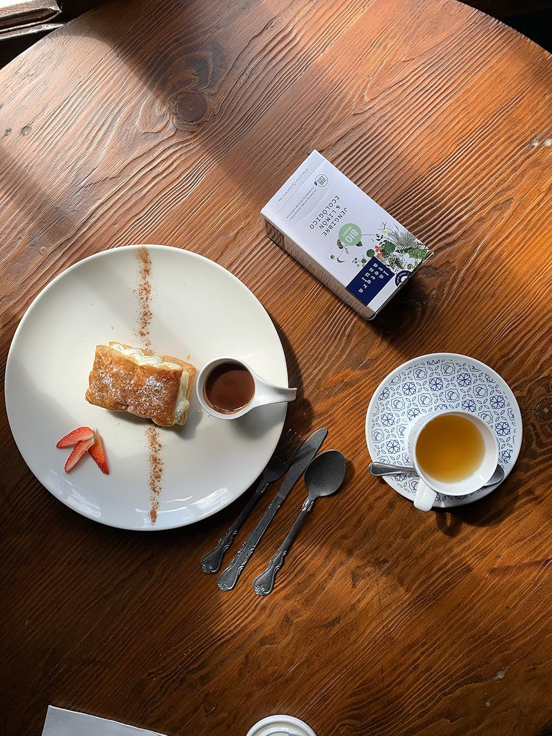 LA TETERA AZUL Infuzie ecologică de ghimbir și lămâie. Ceai bio pentru slăbit în piramide. Ghimbir și lămâie. 20 piramide.